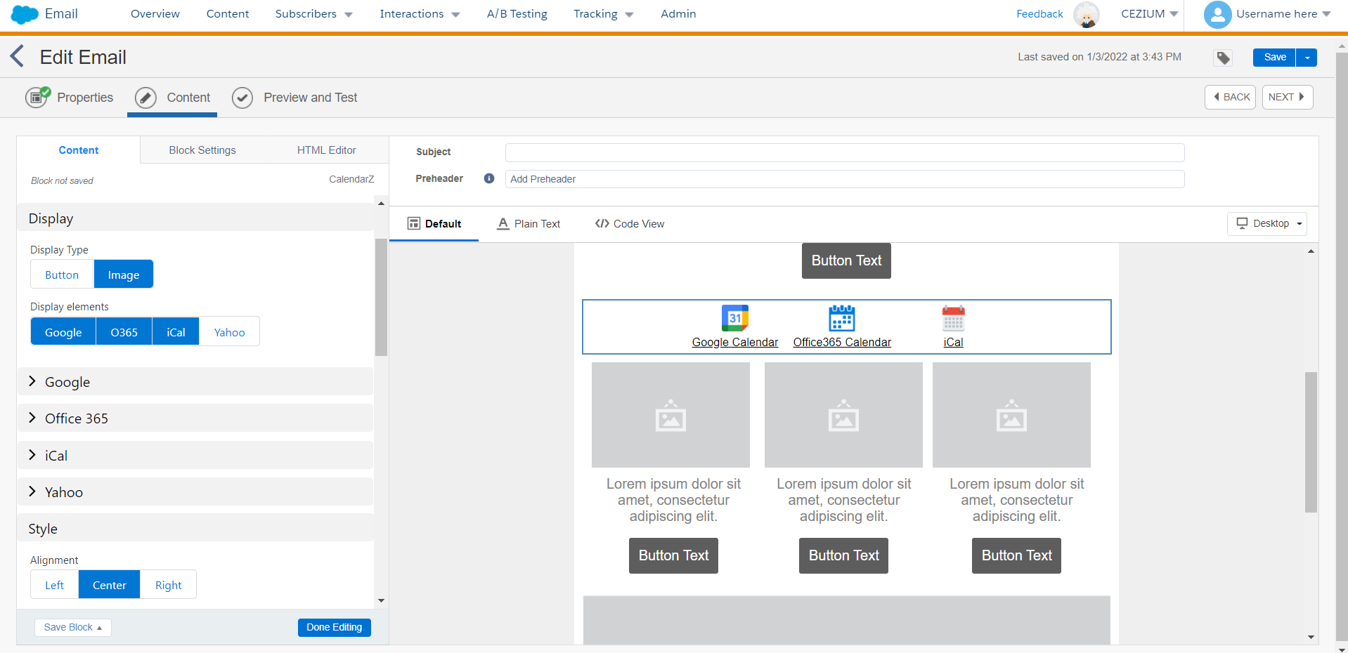 CalendarZ is fully integrated with Salesforce Marketing Cloud